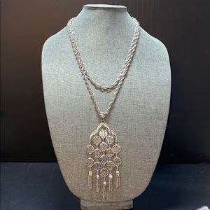 Tripari Necklace with Cascading Pendant